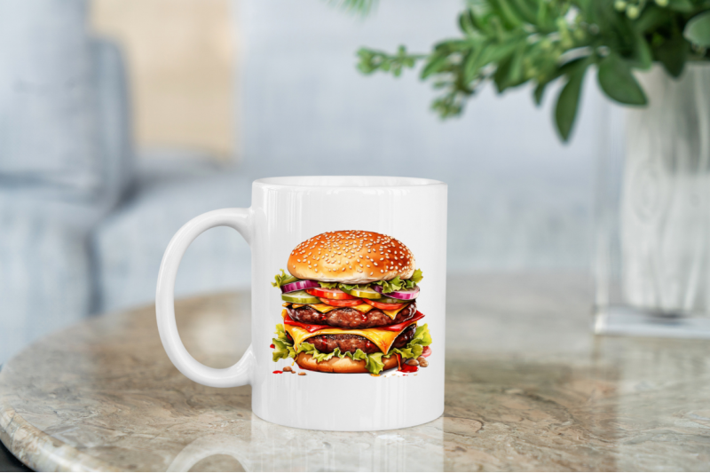 big-hamburgers-sublimation-clipart-bundle