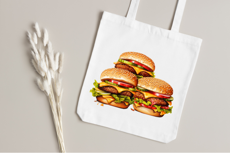 big-hamburgers-sublimation-clipart-bundle