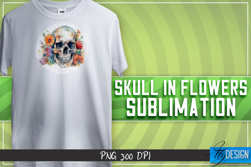 skull-in-flowers-sublimation-t-shirt-design-happy-design