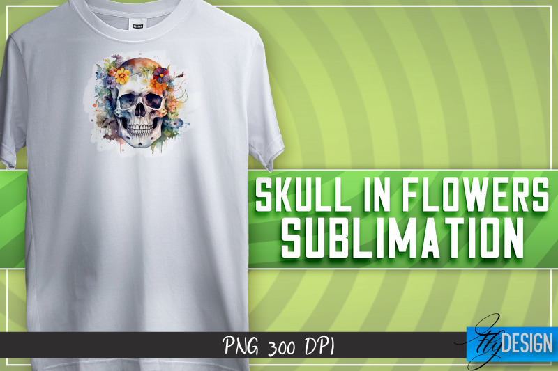 skull-in-flowers-sublimation-t-shirt-design-happy-design