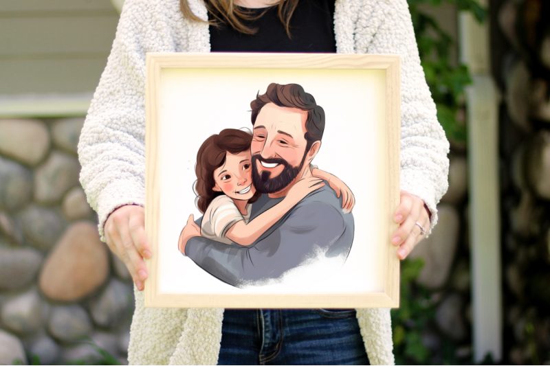 dad-and-daughter-father-039-s-day-clipart