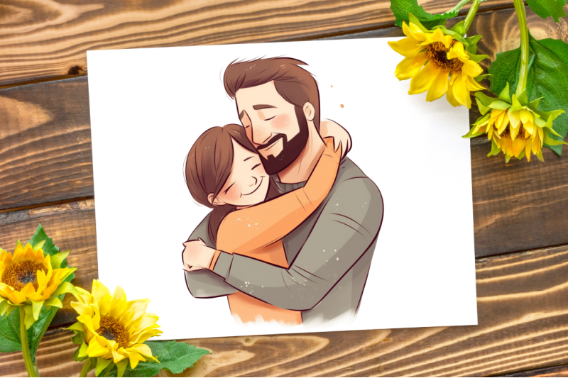 dad-and-daughter-father-039-s-day-clipart