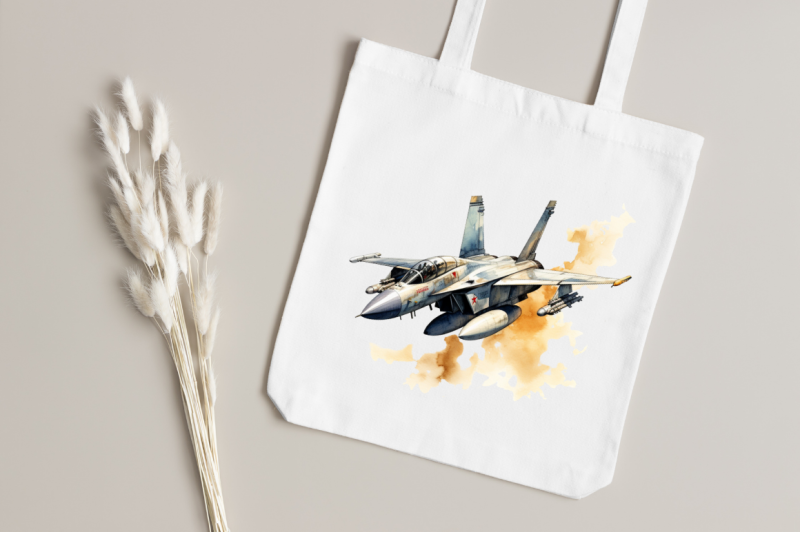 fighter-aircraft-watercolor-clipart-bundle