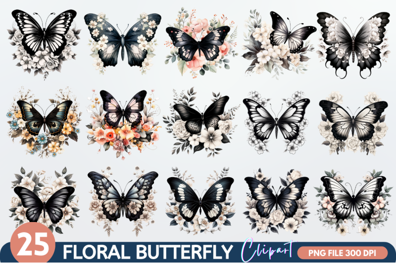 floral-black-butterfly-clipart-bundle