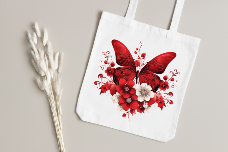 floral-red-butterfly-couple-clipart-bundle