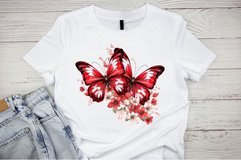 floral-red-butterfly-couple-clipart-bundle