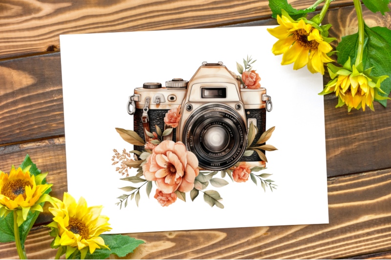 floral-vintage-camera-clipart-bundle