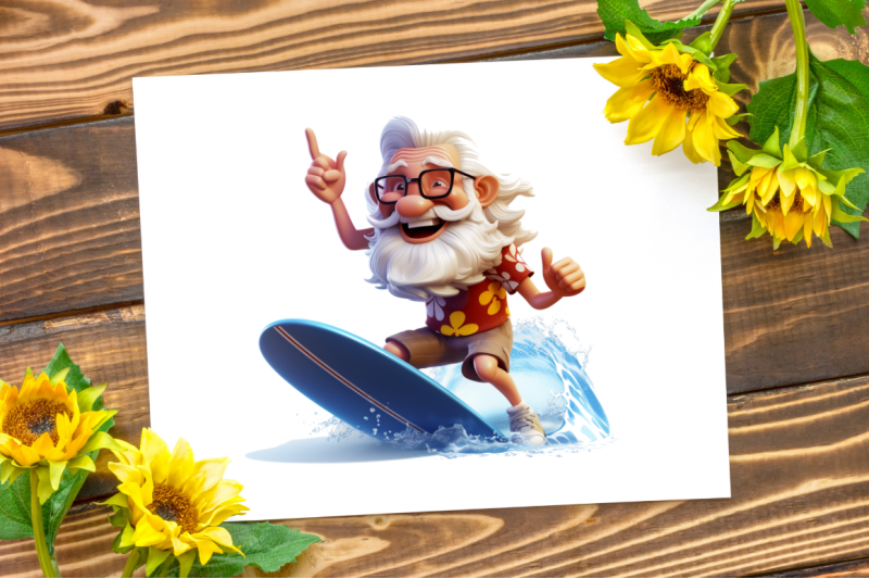 funny-grandpa-surfing-clipart-bundle