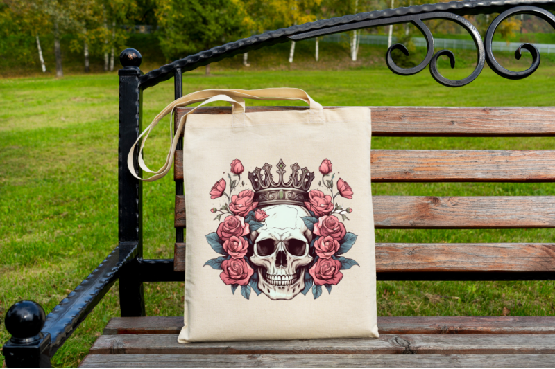 king-skull-with-roses-clipart-nbsp-bundle