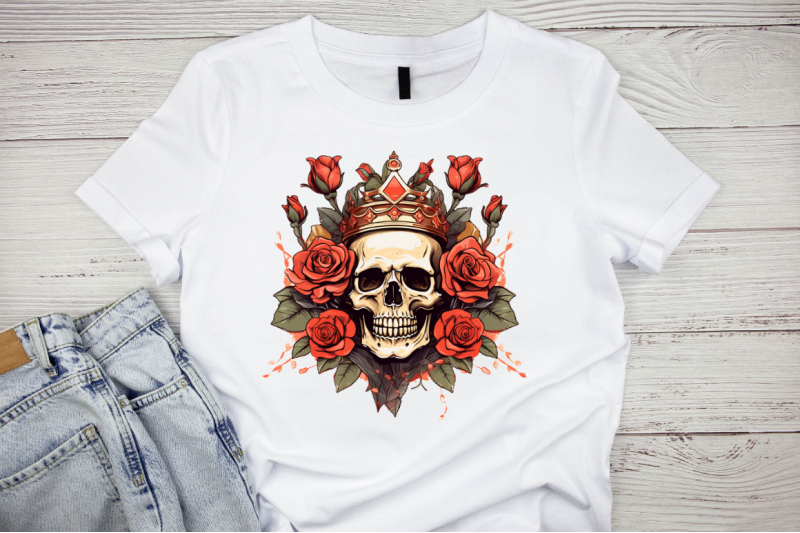 king-skull-with-roses-clipart-nbsp-bundle