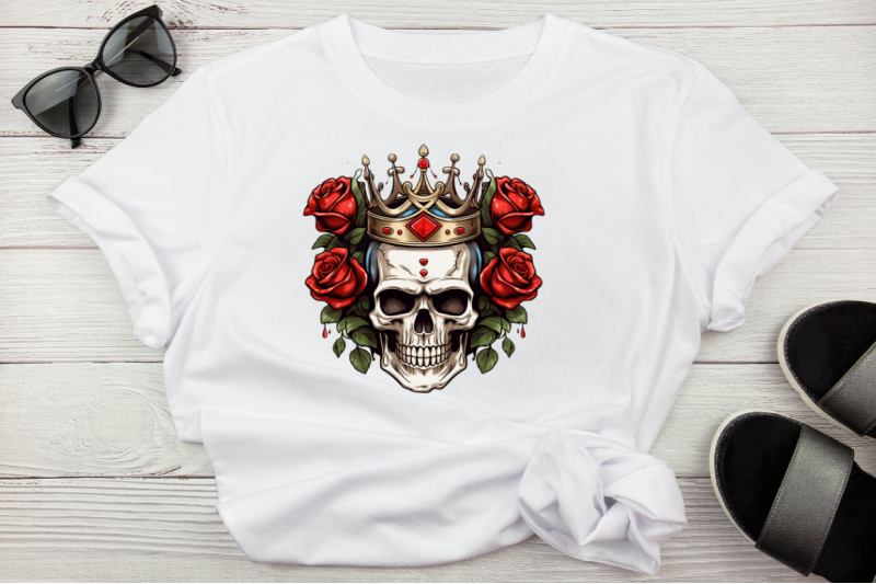 king-skull-with-roses-clipart-nbsp-bundle