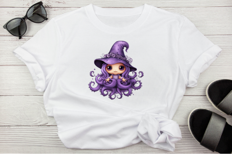 octopus-witch-sublimation-clipart-bundle