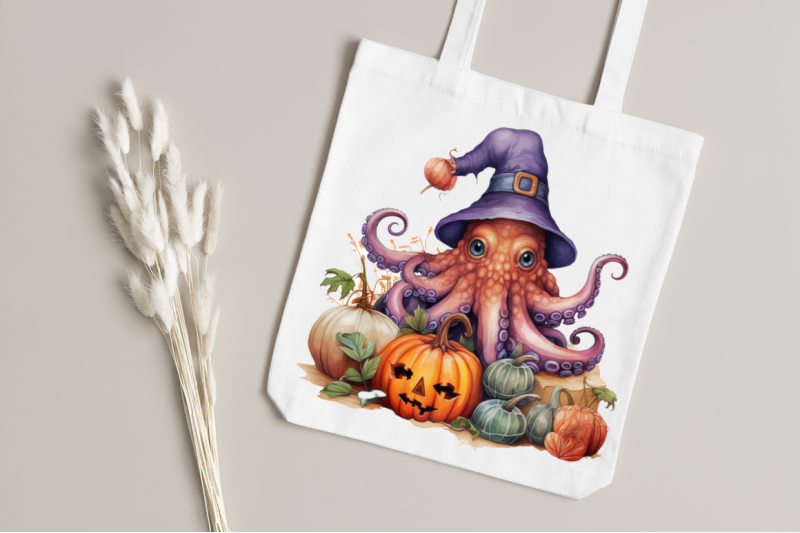 octopus-witch-sublimation-clipart-bundle