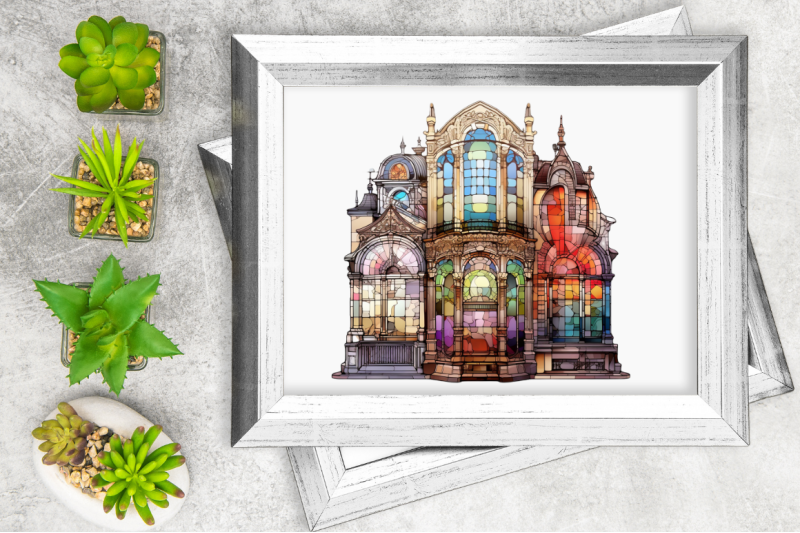 old-building-stained-glass-sublimation-bundle