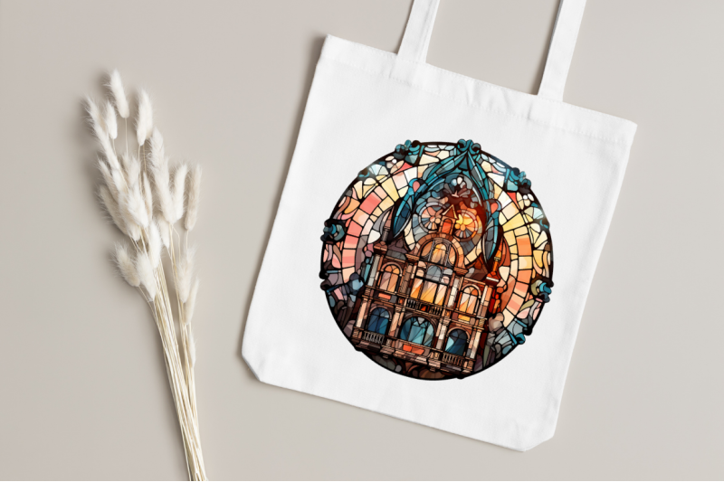 old-building-stained-glass-sublimation-bundle