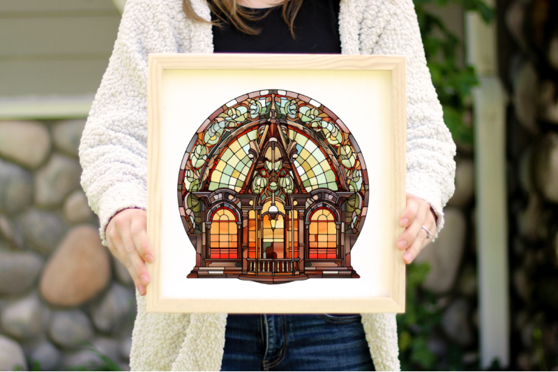 old-building-stained-glass-sublimation-bundle