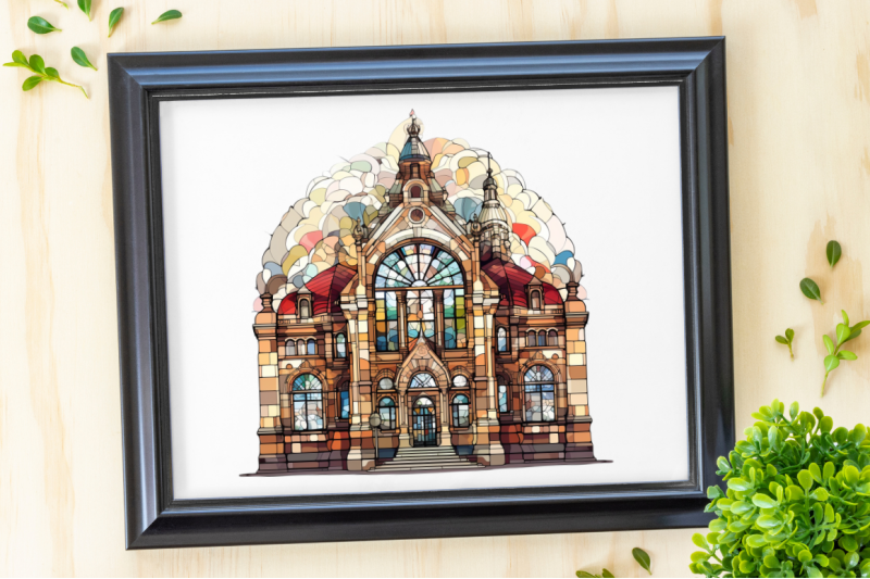 old-building-stained-glass-sublimation-bundle