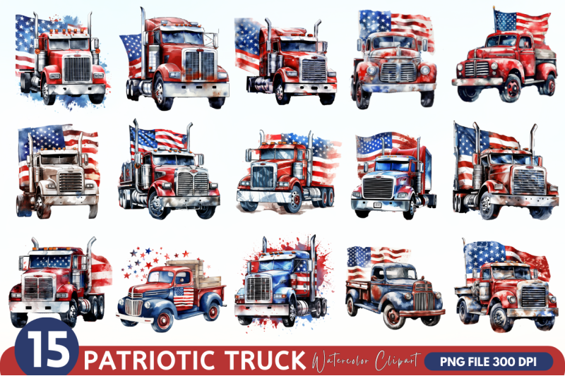 patriotic-truck-sublimation-clipart-bundle