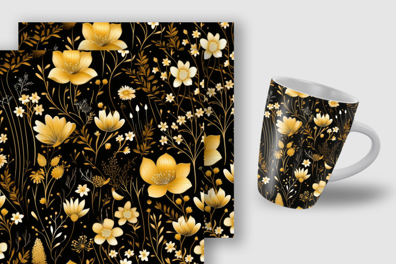 gold-wildflowers-seamless-pattern-digital-papers