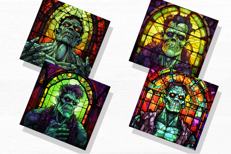 halloween-stained-glass-frankenstein-clipart-bundle