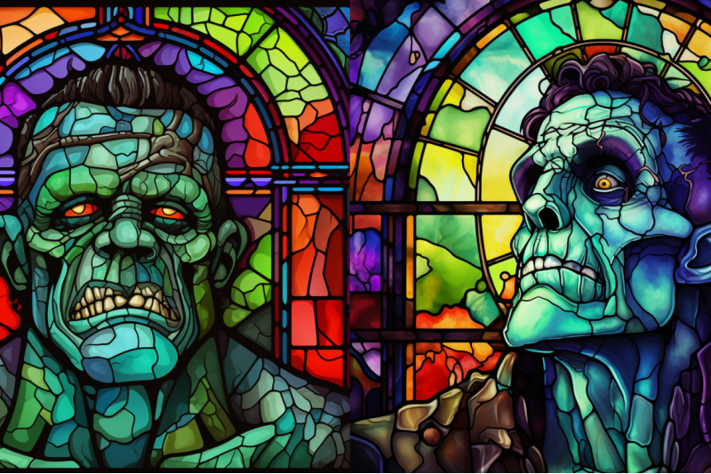 halloween-stained-glass-frankenstein-clipart-bundle