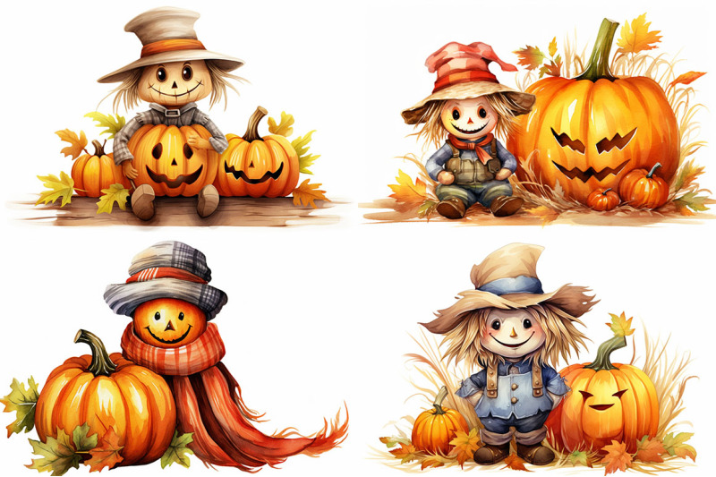 autumn-scarecrow-amp-pumpkin