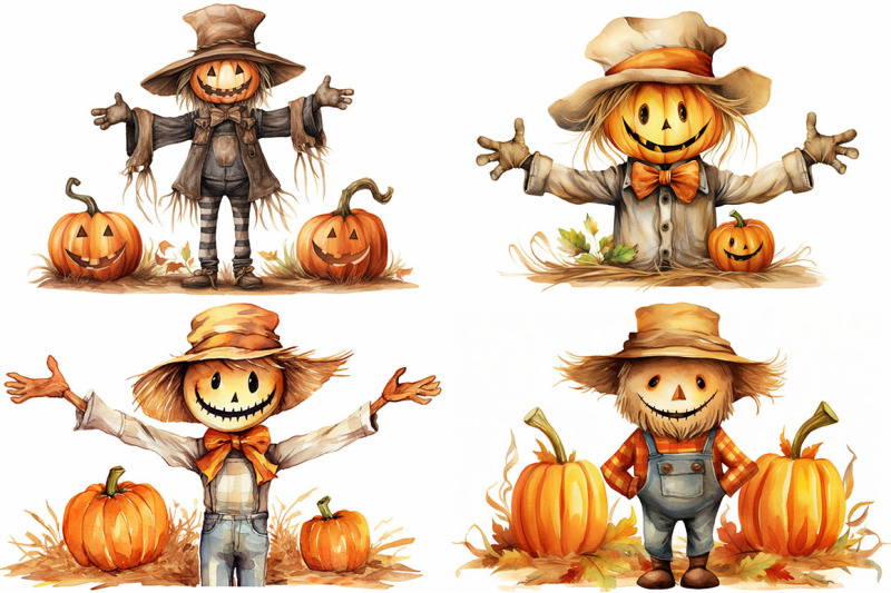 autumn-scarecrow-amp-pumpkin