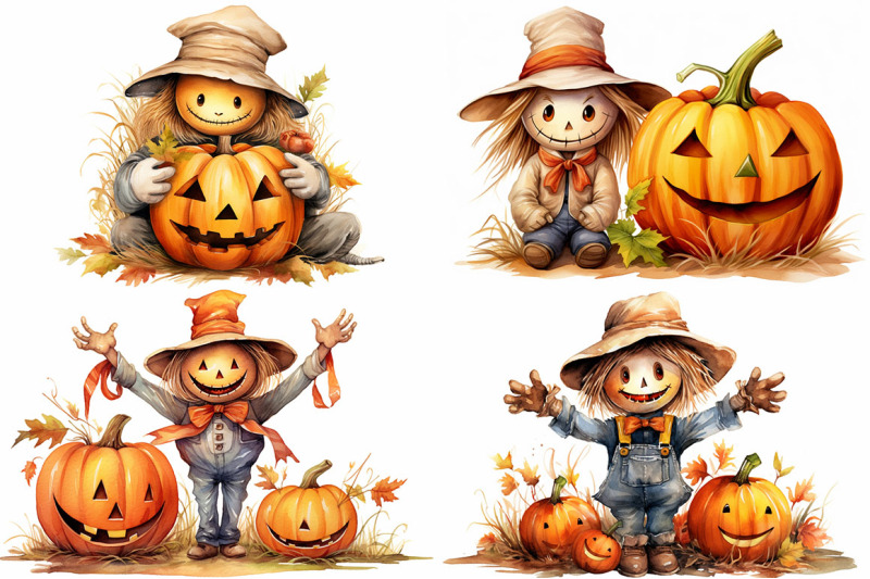 autumn-scarecrow-amp-pumpkin