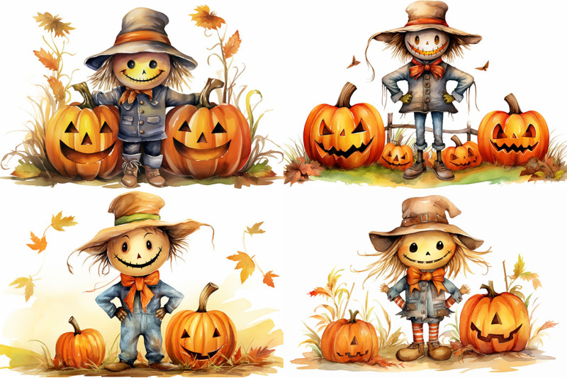 autumn-scarecrow-amp-pumpkin