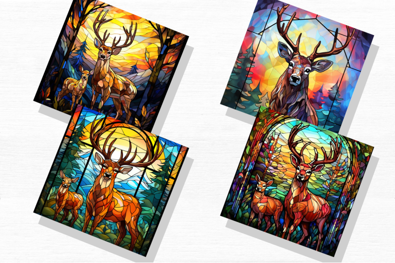 father-039-s-day-stained-glass-buck-deer-art-bundle