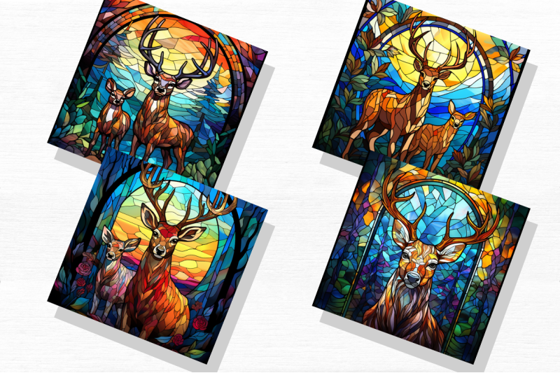 father-039-s-day-stained-glass-buck-deer-art-bundle