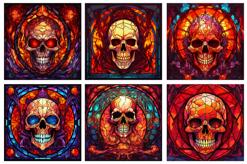 fiery-skulls-halloween-stained-glass-bundle