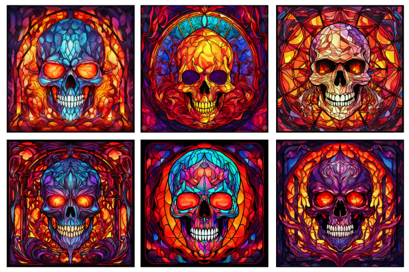 fiery-skulls-halloween-stained-glass-bundle
