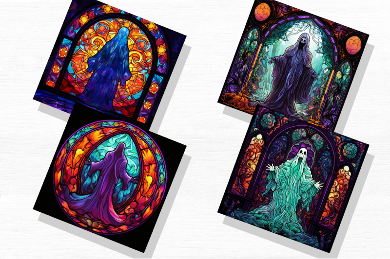 halloween-ghosts-stained-glass-clipart-png-bundle