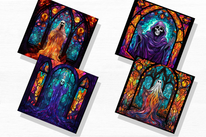 halloween-ghosts-stained-glass-clipart-png-bundle