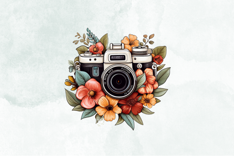 floral-camera-stickers-bundle
