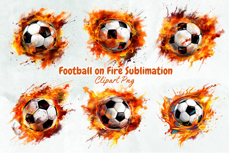 football-on-fire-sublimation-design