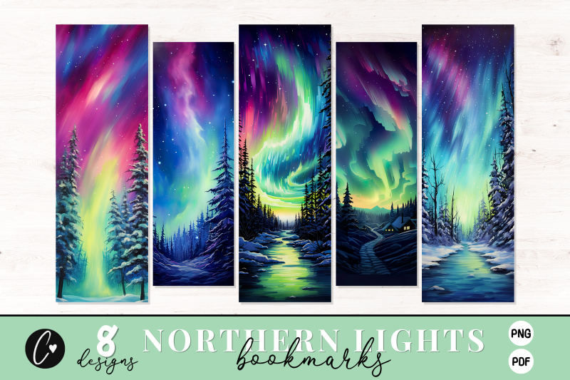 northern-lights-printable-bookmark