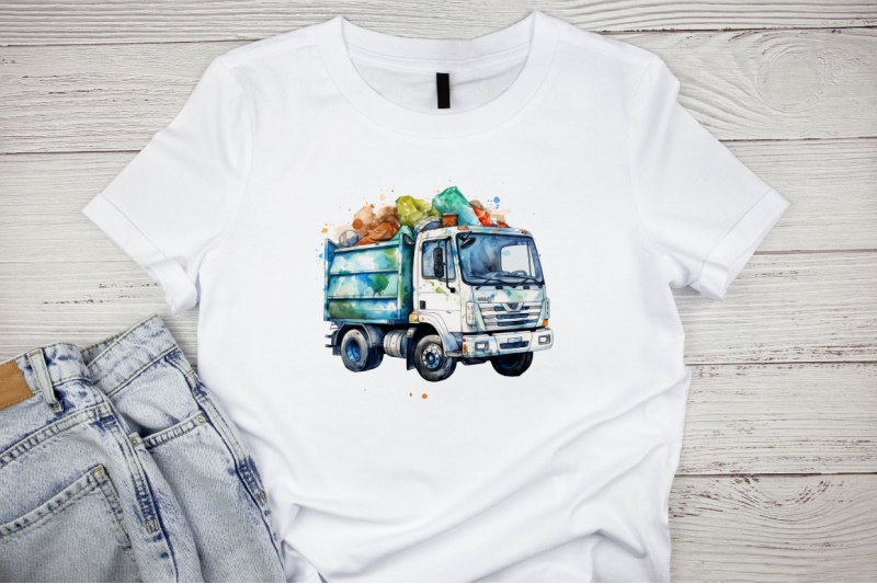 recycling-truck-watercolor-clipart