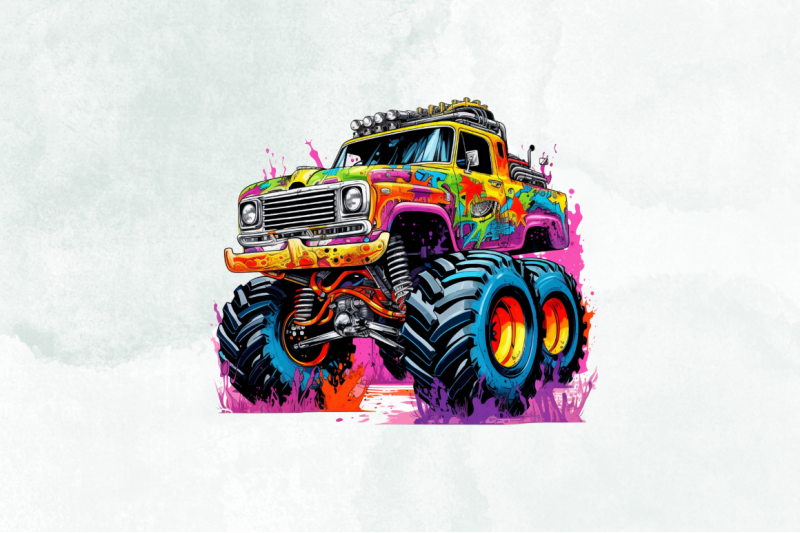 vintage-monster-truck-sublimation-bundle