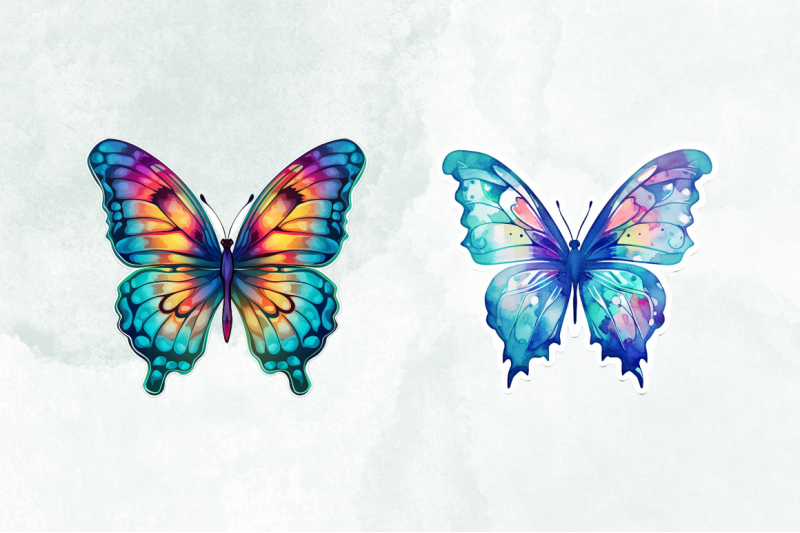 watercolor-butterfly-stickers-set