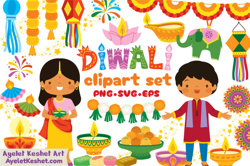 diwali-clipart-set-cute-graphics-for-the-indian-holiday-diwali