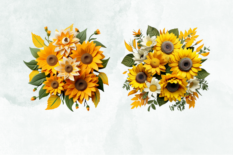 3d-sunflower-sublimation-clipart-bundle