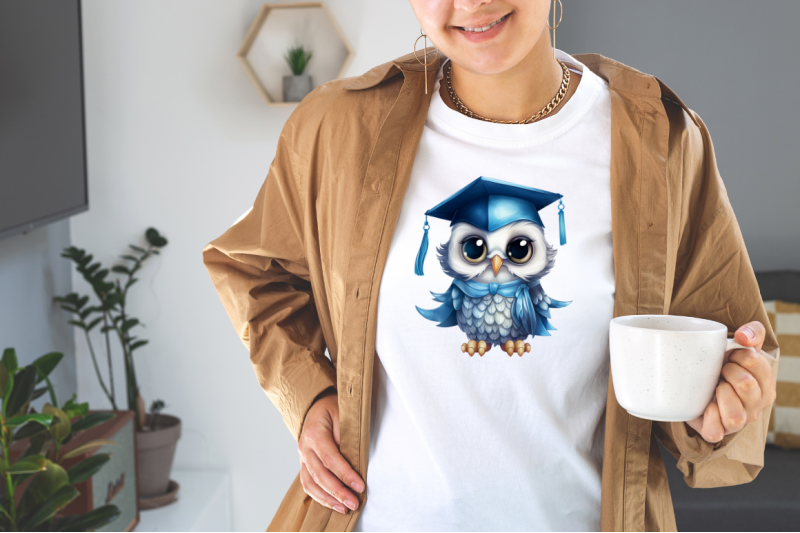 blue-owl-gradute-sublimation-clipart