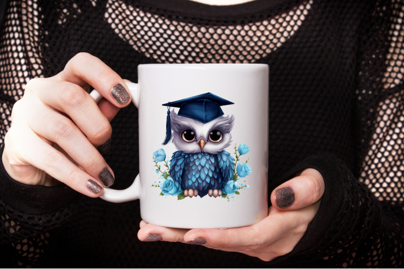 blue-owl-gradute-sublimation-clipart