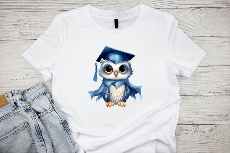 blue-owl-gradute-sublimation-clipart