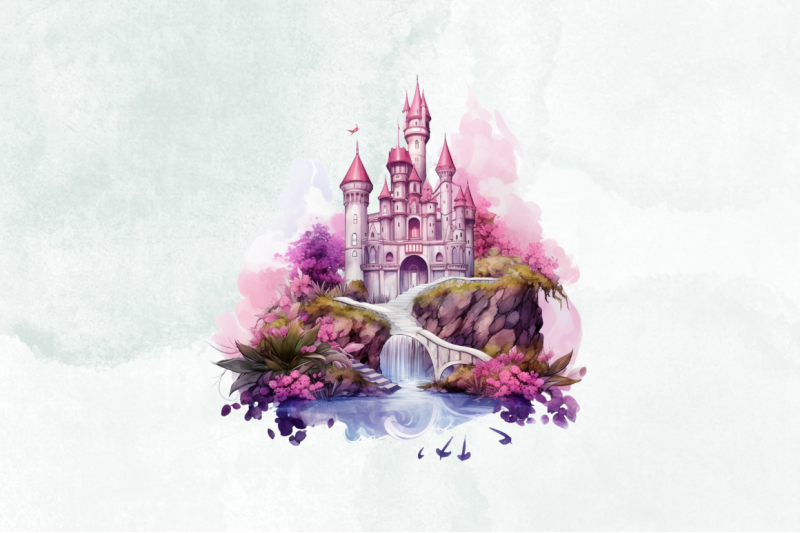 fairy-castle-of-mermaid-clipart-bundle