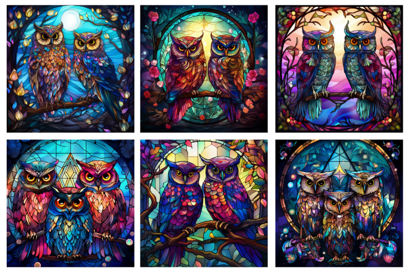 stained-glass-mystical-owls-cool-clipart-bundle