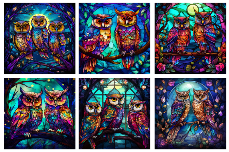 stained-glass-mystical-owls-cool-clipart-bundle