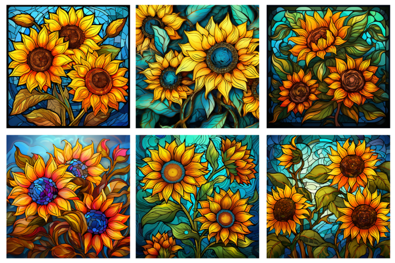 stained-glass-sunflowers-sublimation-bundle